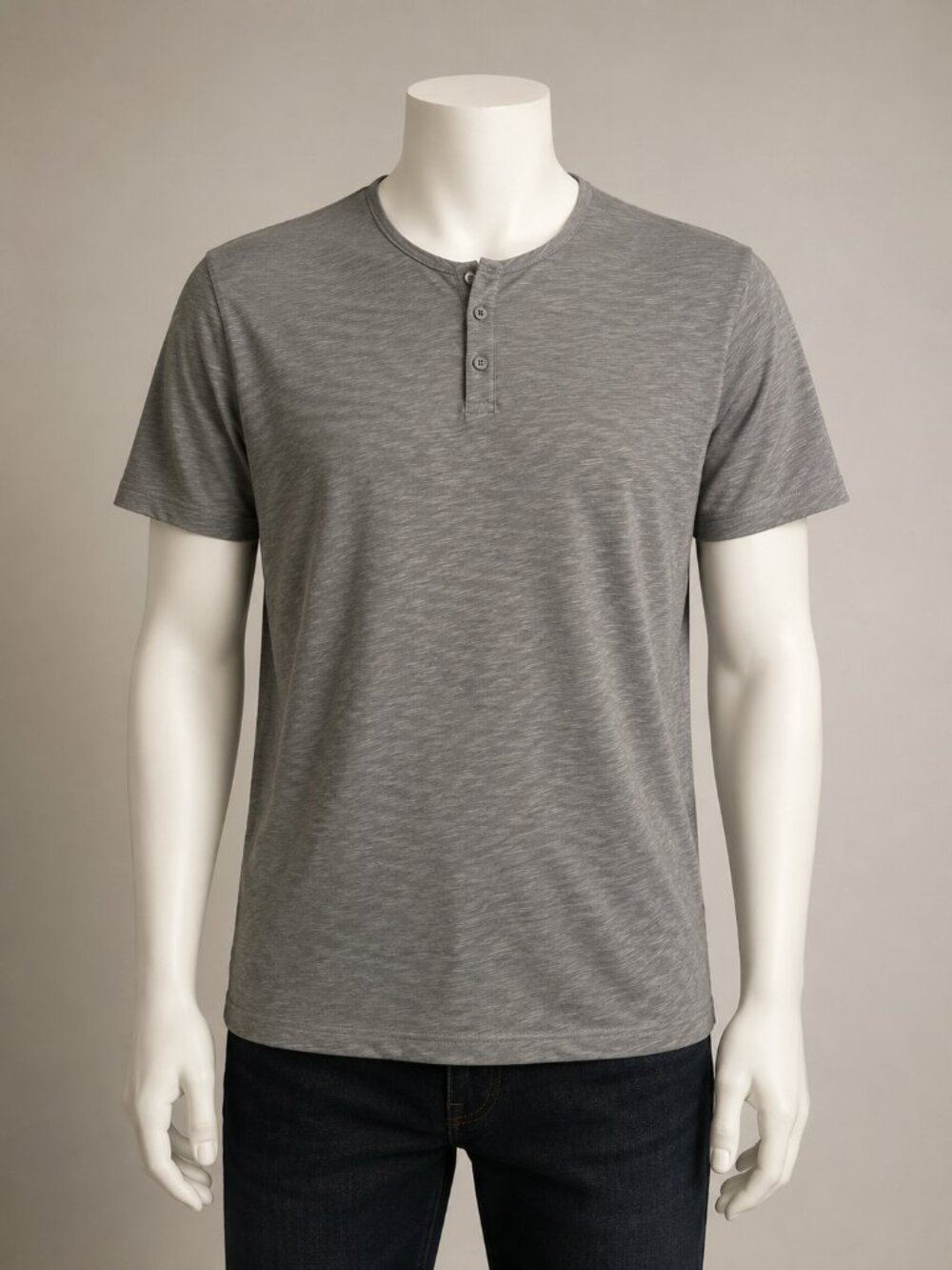 John Varvatos Grey Henley T-Shirt
